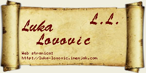 Luka Lovović vizit kartica